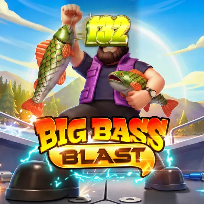 Tampilan visual slot Big Bass Blast dengan tema elektrik